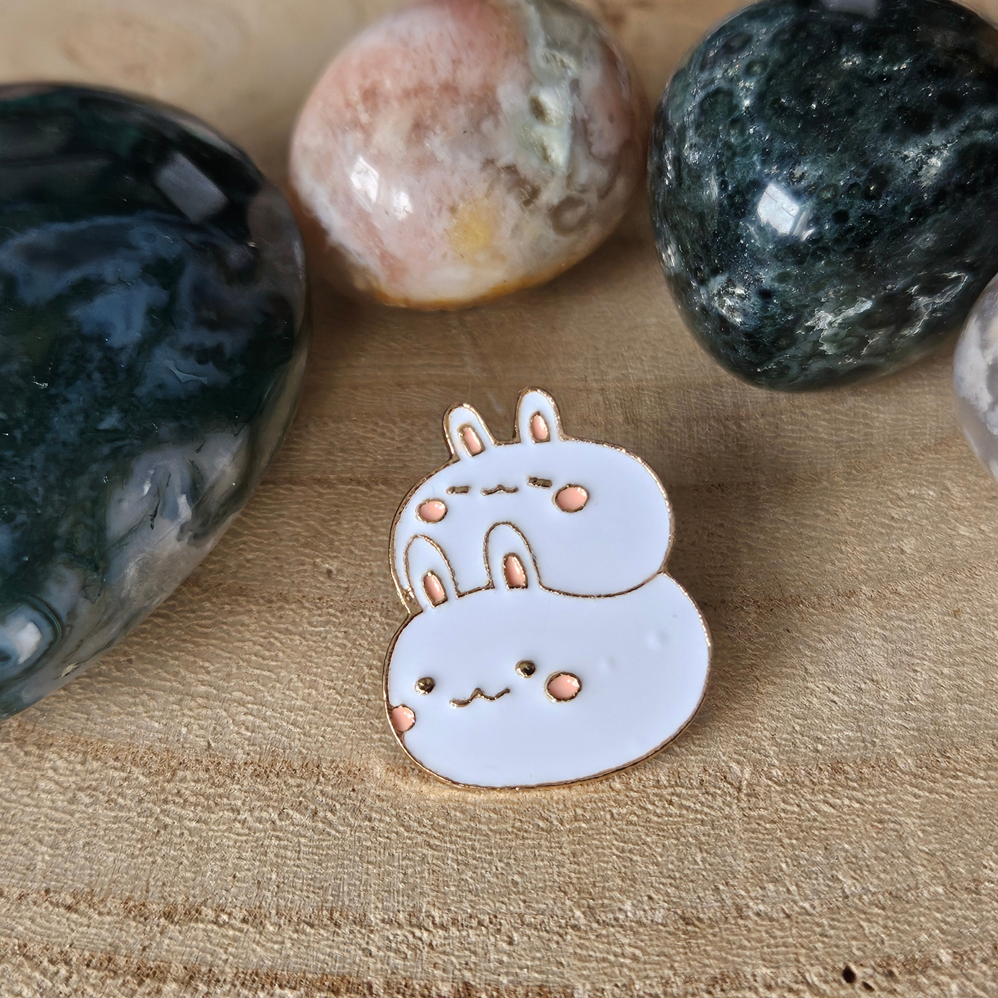 Enamel pin konijntjes