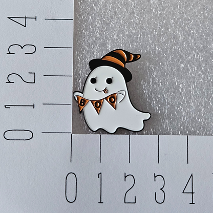 Enamel pin - Spookje met BOO vlag