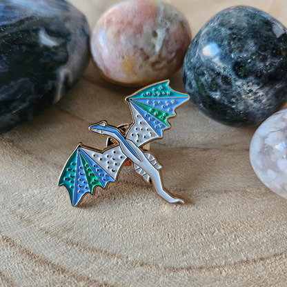 Enamel pin - Blauwe draak