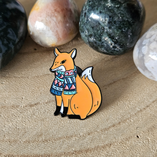 Enamel pin - Vos met sjaal