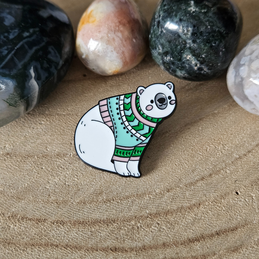Enamel pin - Ijsbeer met trui