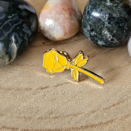 Enamel pin - Gele roos
