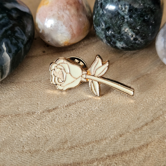 Enamel pin - Roos Gebroken wit