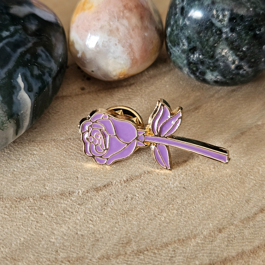 Enamel pin - Lila roos