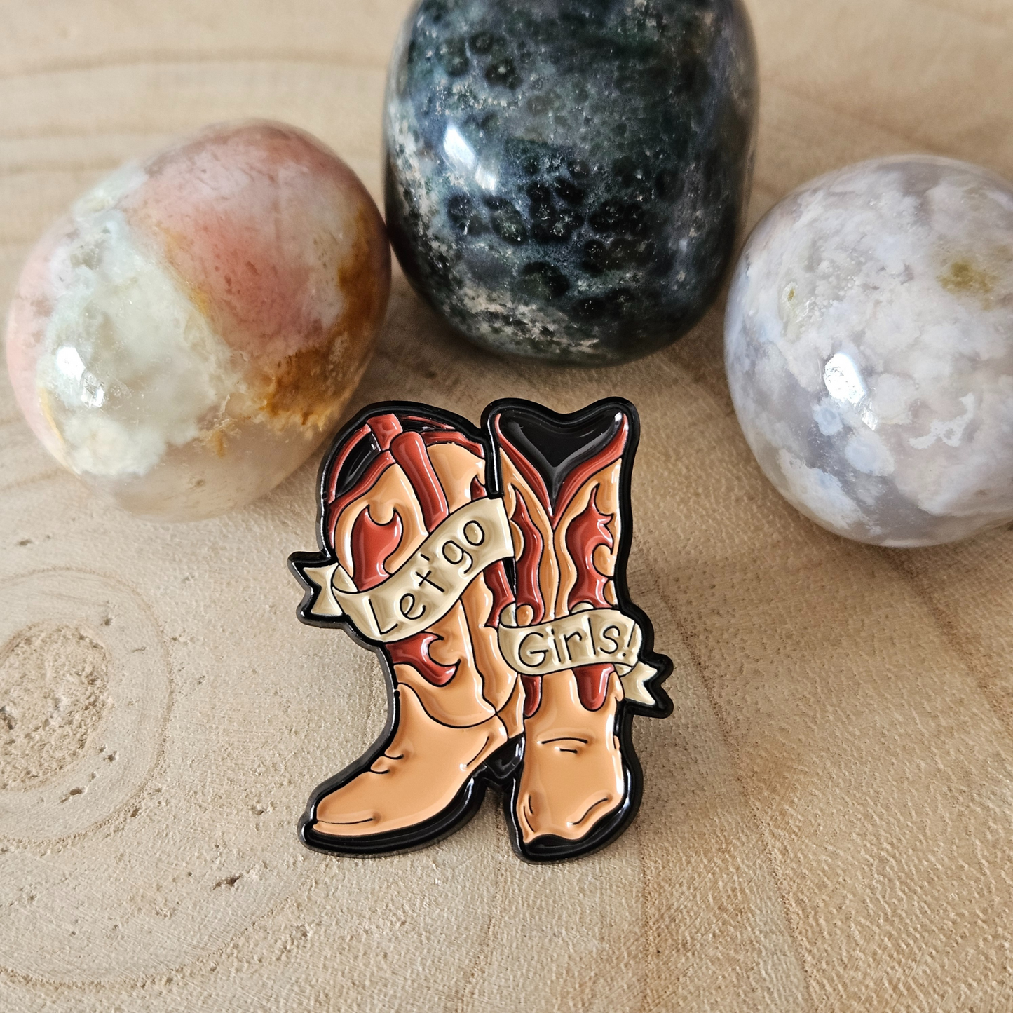 Enamel pin - Cowboy laarzen - let'go girl