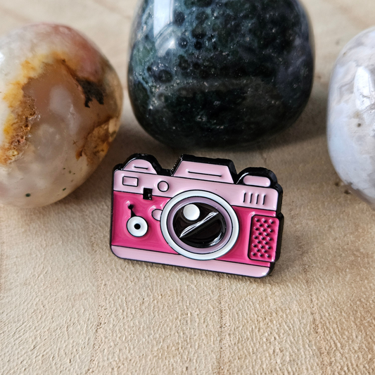 Enamel pin - Camera roze