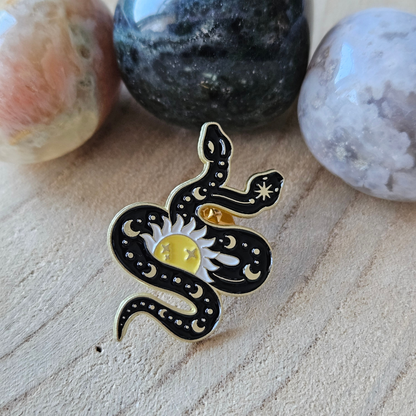 Enamel pin - Slangen met bloem