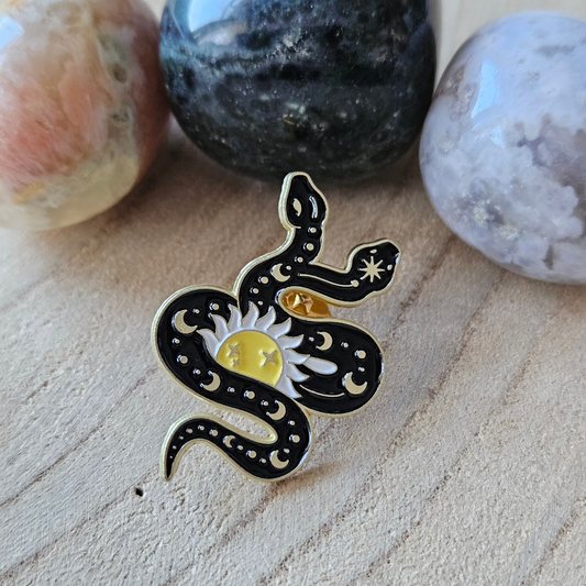 Enamel pin - Slangen met bloem