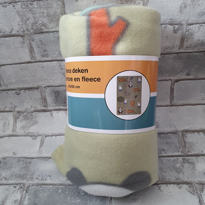 Fleece deken groen - konijntje