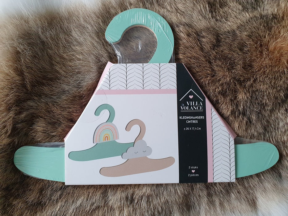 Kledinghangers - Regenboog - Kinderkamer - 2 stuks
