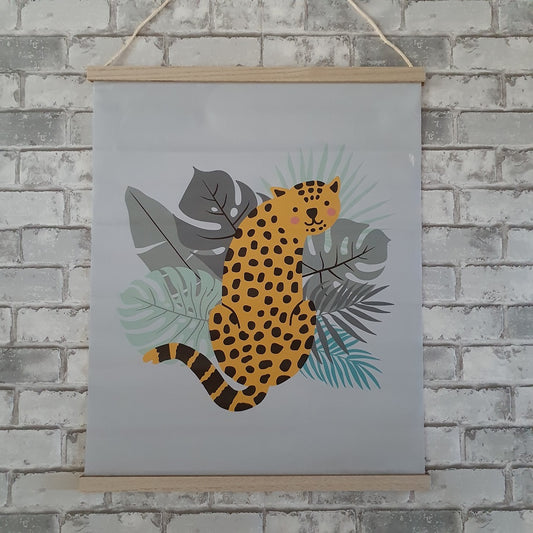 Textiel poster - Panter - 46 x 56 cm