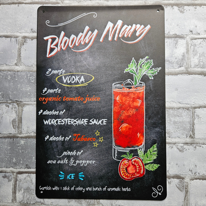 Metalen wandbord - A4 - Bloody Mary