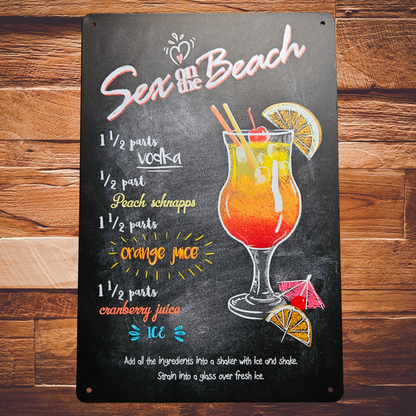 Metalen wandbord - A4 - Sex on the beach