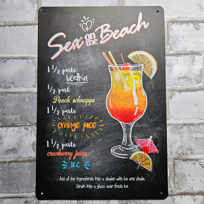 Metalen wandbord - A4 - Sex on the beach