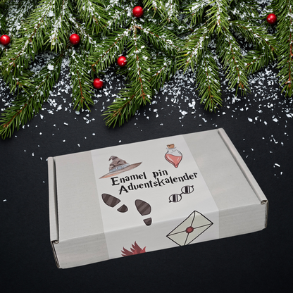 Enamel pin adventskalender - 6 stuks - Tovenaarsschool