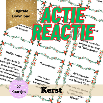 Actie reactie spel - Kerst - Hobby en meer  