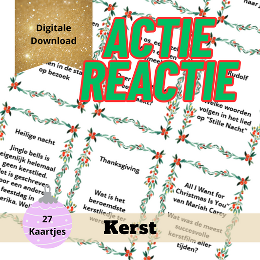 Actie reactie spel - Kerst - Hobby en meer  