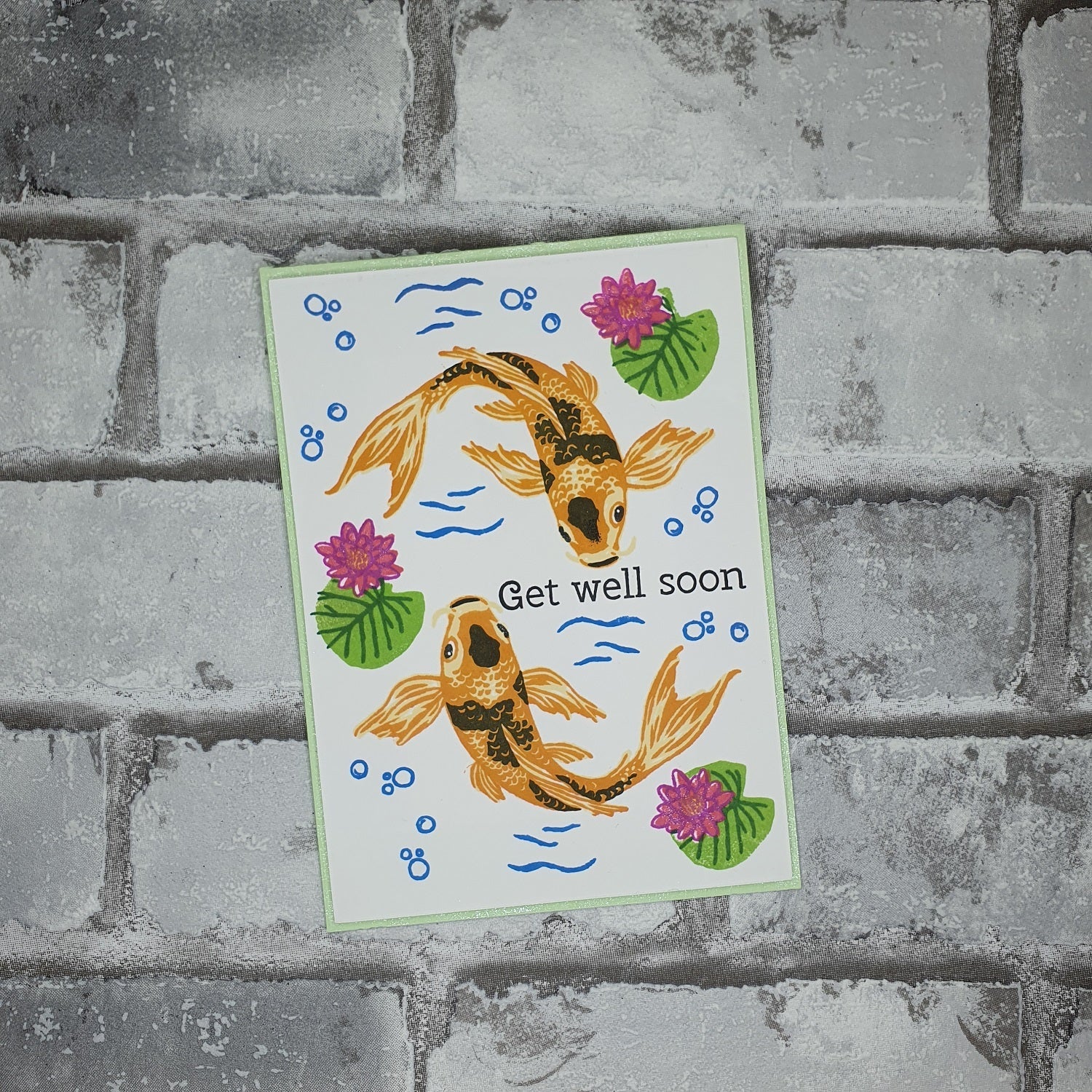 Beterschap kaart - Koi karpers - Get well soon - Hobby en meer  