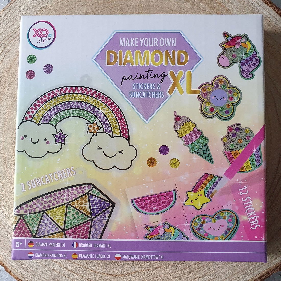 Diamond painting Zonnevanger en stickers (Paars) - Hobby en meer  