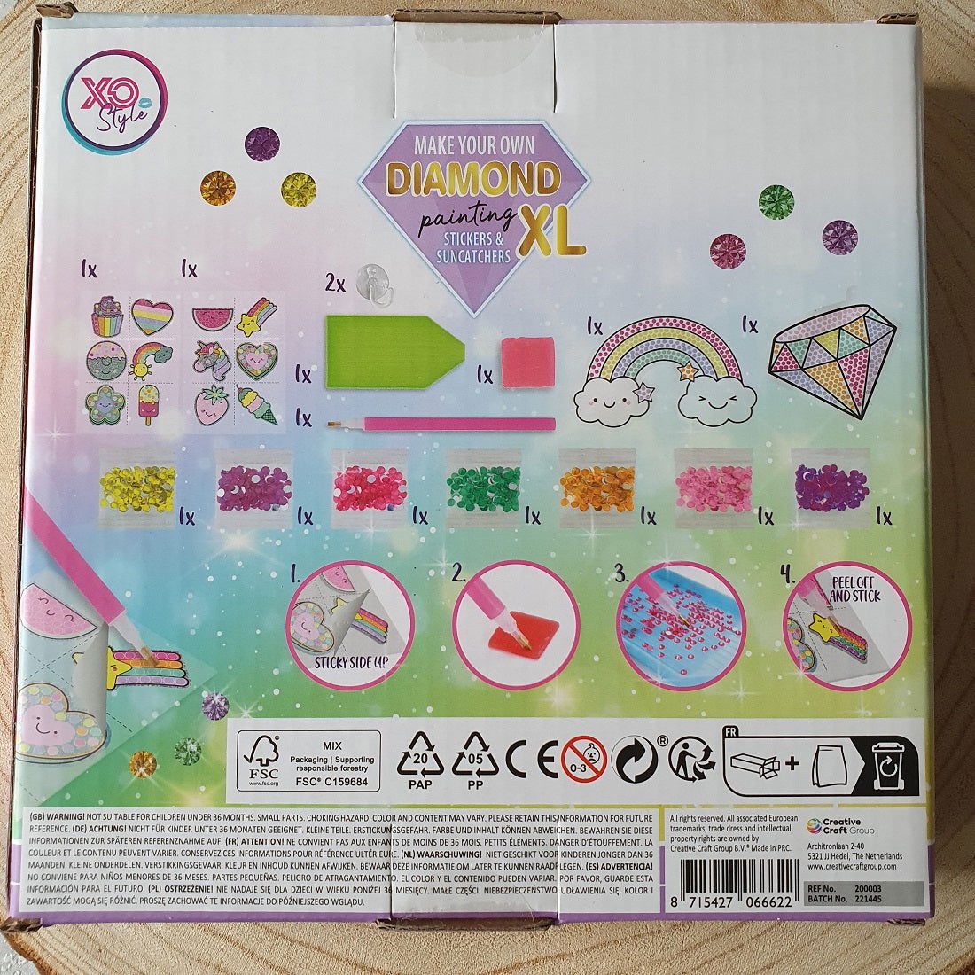 Diamond painting Zonnevanger en stickers (Paars) - Hobby en meer  