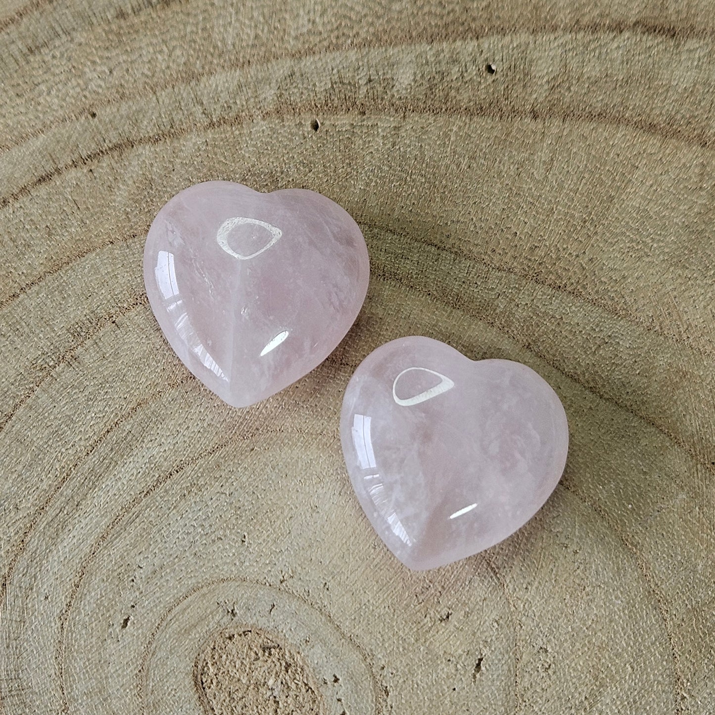 Edelsteen, Rose quartz, hartje 2cm