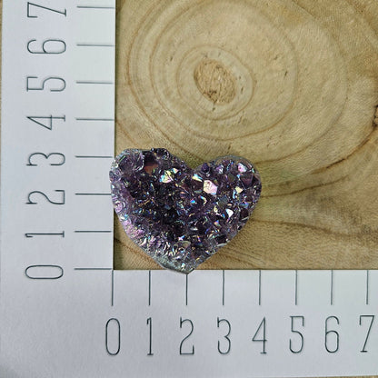 Edelsteen - Amethist cluster hart #0014 - Hobby en meer  