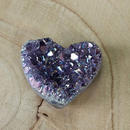 Edelsteen - Amethist cluster hart #0014 - Hobby en meer  