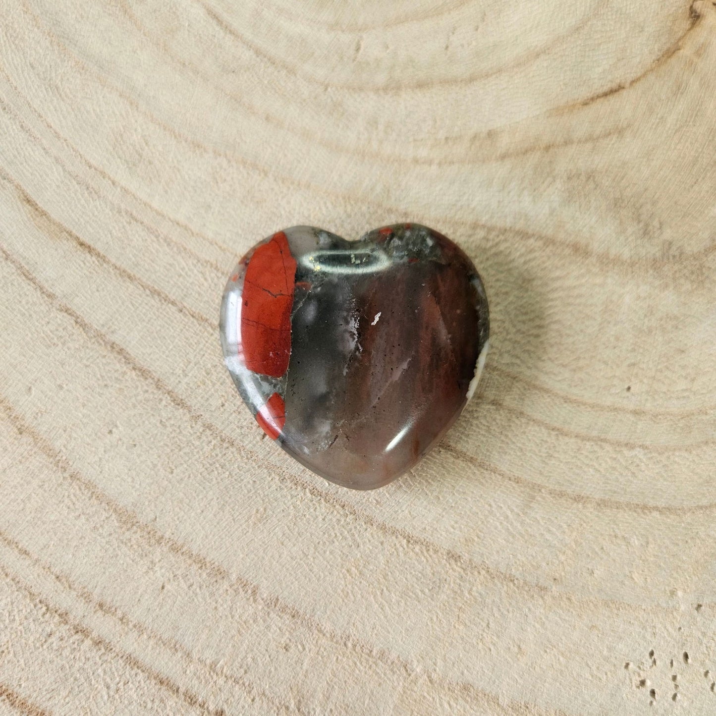 Edelsteen - Bloedsteen hartje - 3cm - Hobby en meer  