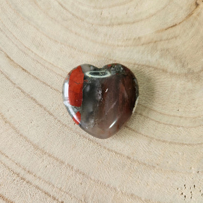 Edelsteen - Bloedsteen hartje - 3cm - Hobby en meer  