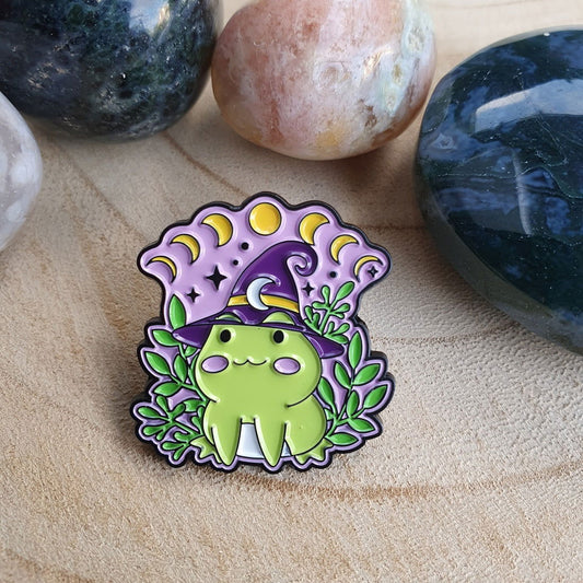 Enamel pin - Kikker met maan - Hobby en meer  