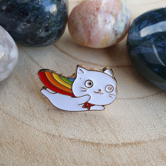 Enamel pin - Regenboog kat - Hobby en meer  
