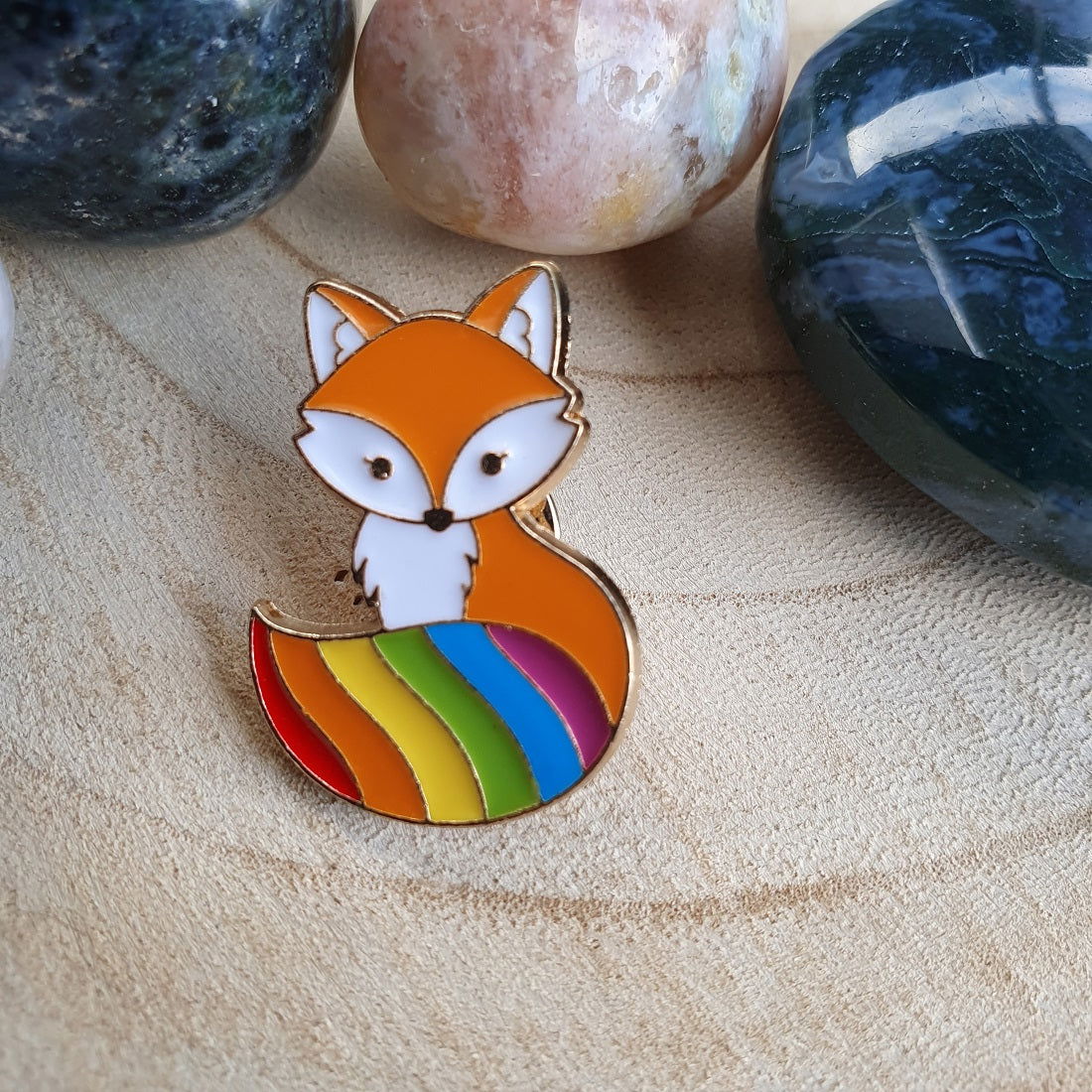 Enamel pin - Regenboog vos - Hobby en meer  
