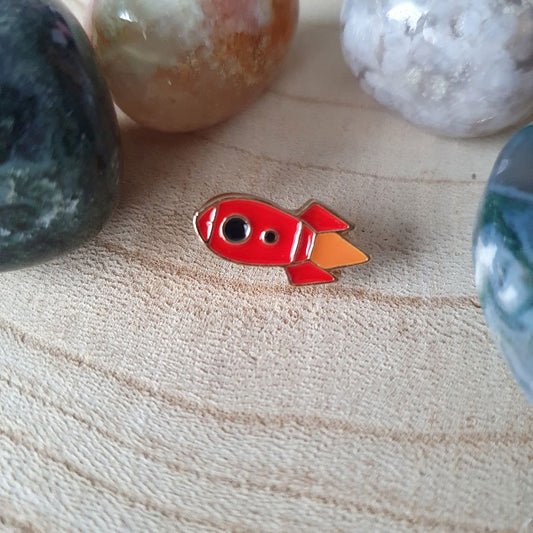 Enamel pin - Rode raket - Hobby en meer  