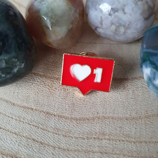 Enamel pin - Tekstwolkje met hartje - Hobby en meer  