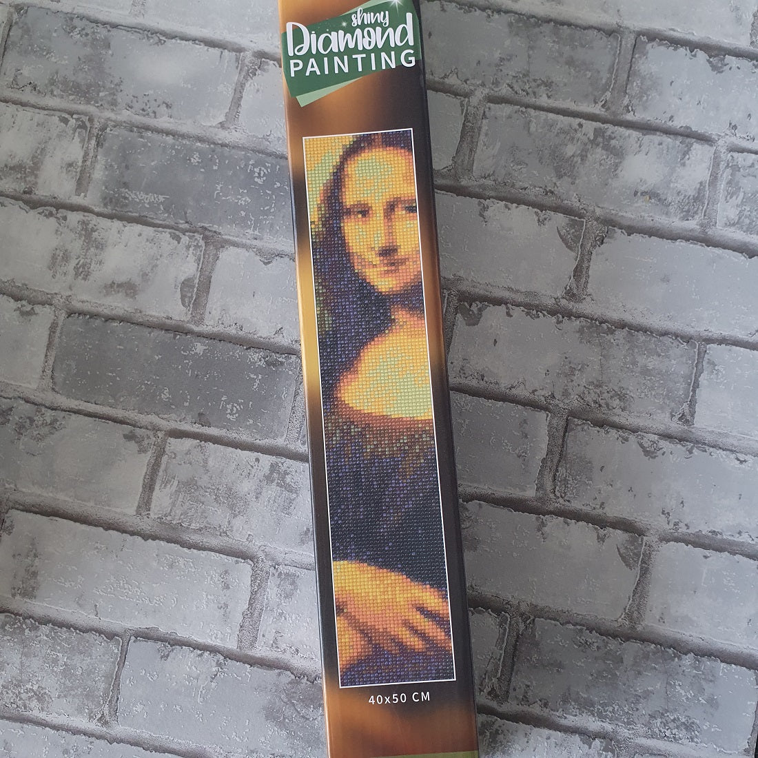 DIY kit voor het maken van een diamond painting van de mona lisa