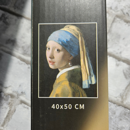 Diamond painting Meisje met de parel - 40 x 50 cm - Ronde steentjes