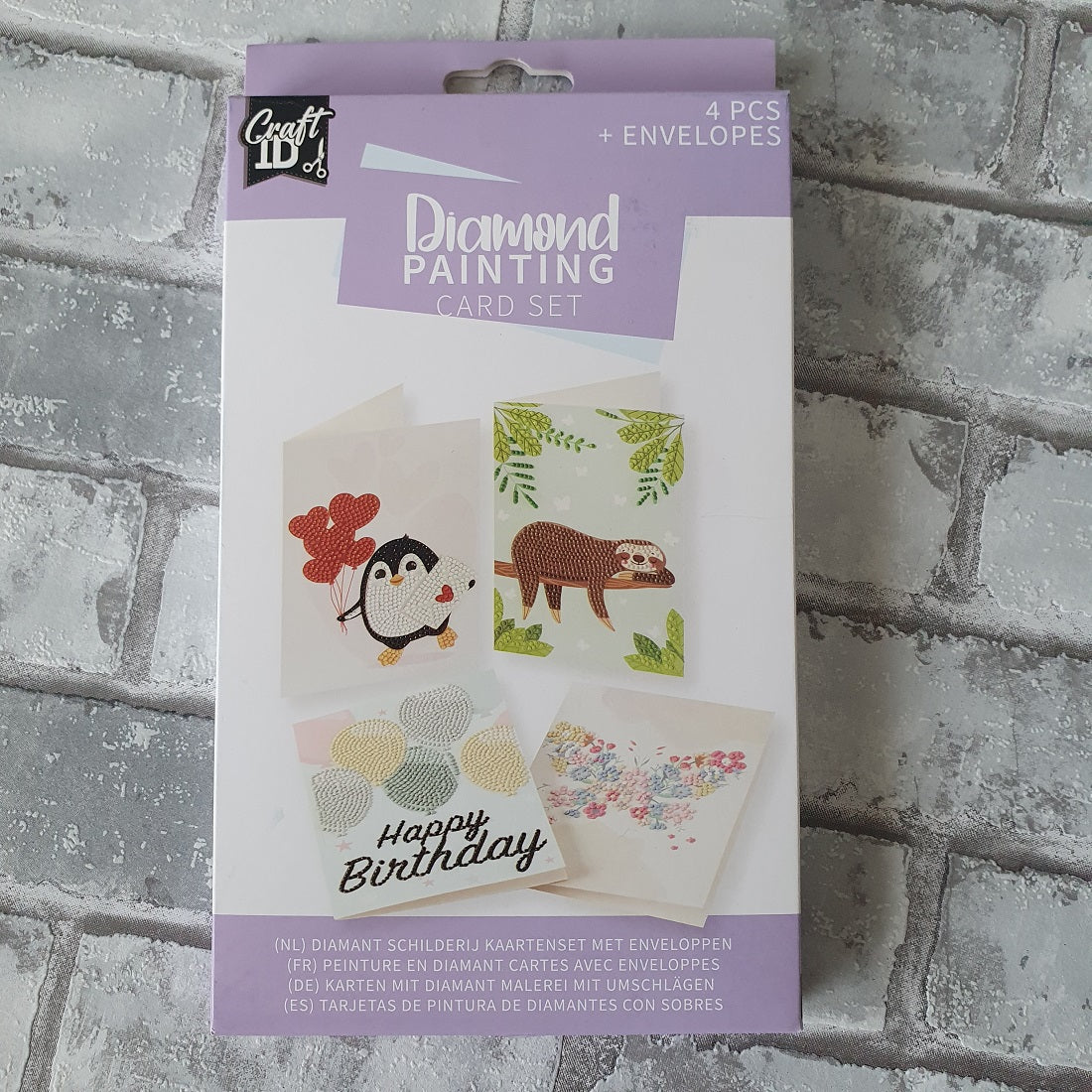 Diy kit voor het maken van diamond painting kaarten