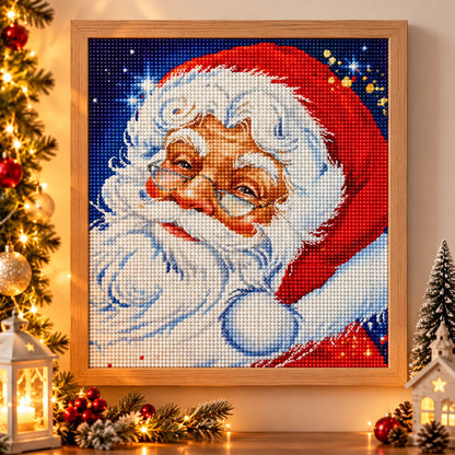 Diamond painting Kerstman - 30 x 30 cm - Ronde steentjes