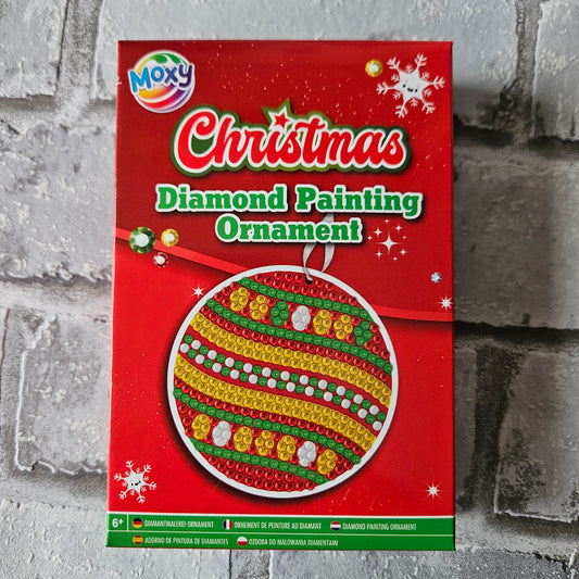 Diamond painting - Ornament Kerstbal - Ronde steentjes