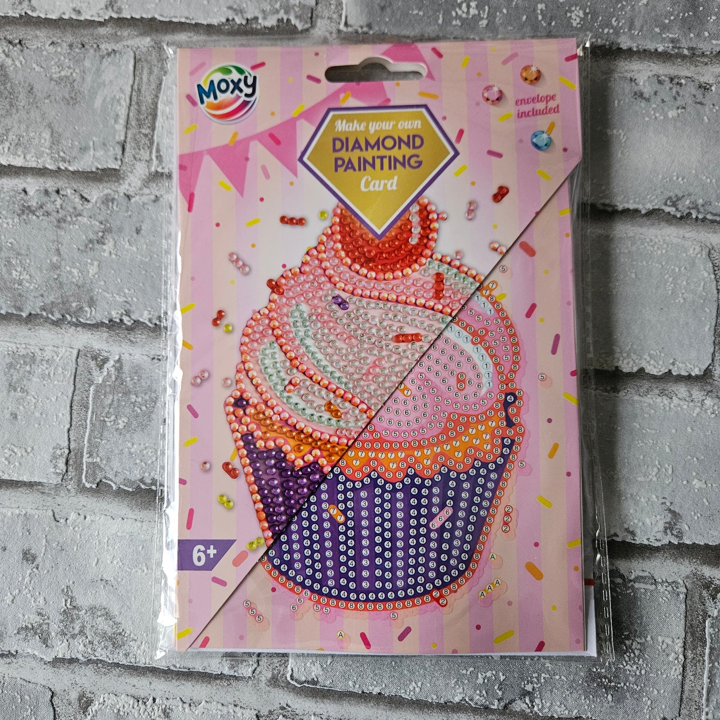 Diamond painting kaart - cupcake