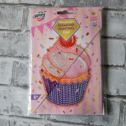 Diamond painting kaarten bundel - 3 stuks - Cupcake, Eenhoorn, Ballonnen