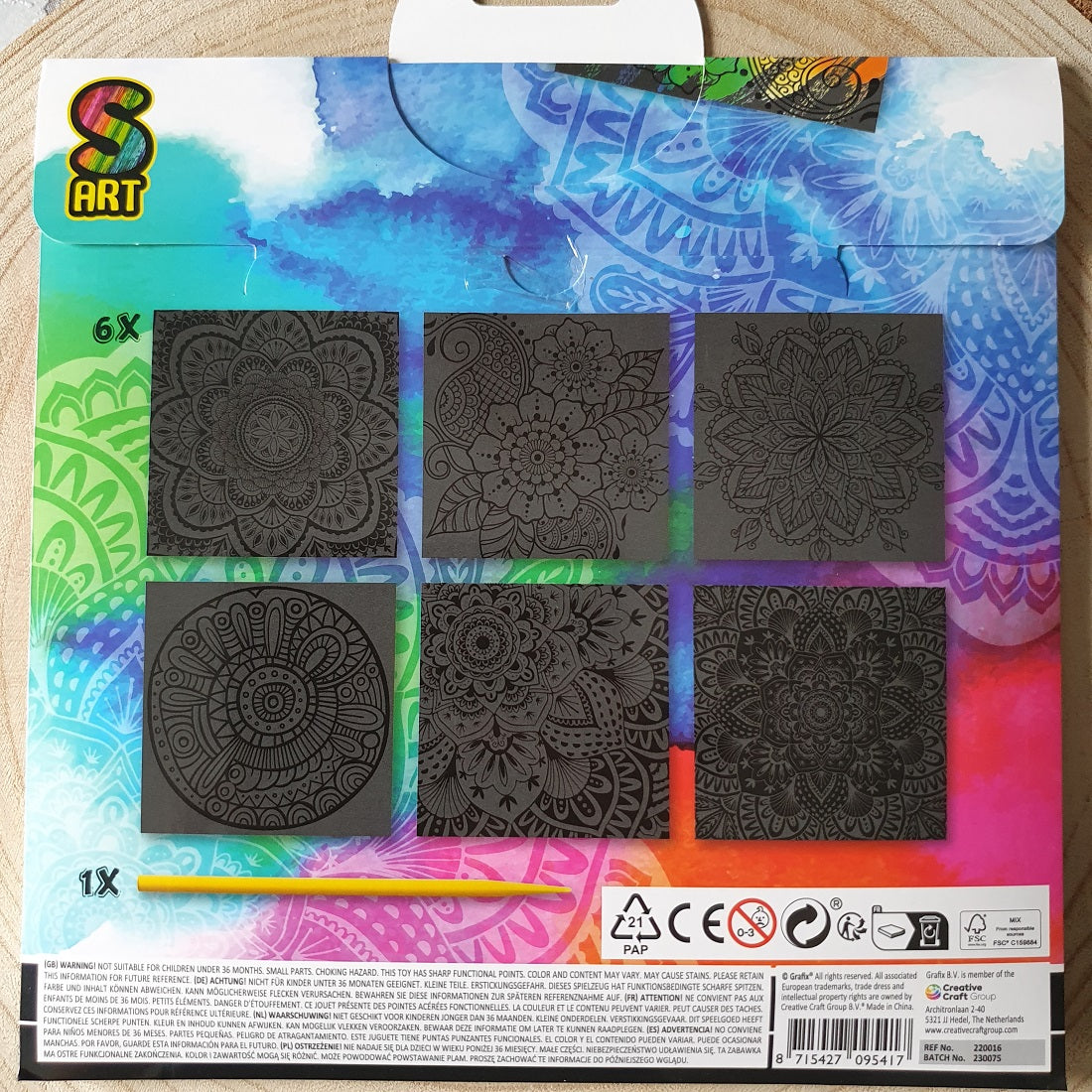 Scratch kaarten - 6 stuks - Mandala