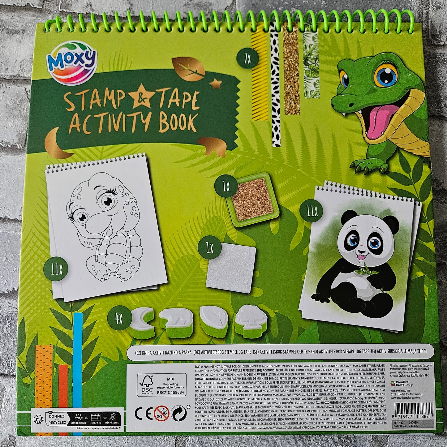 Activiteiten kleurboek met stempels en tape - Wilde dieren