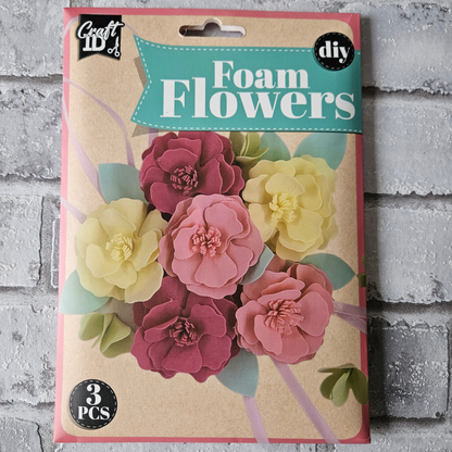 Foam bloemen boeketje - Roze