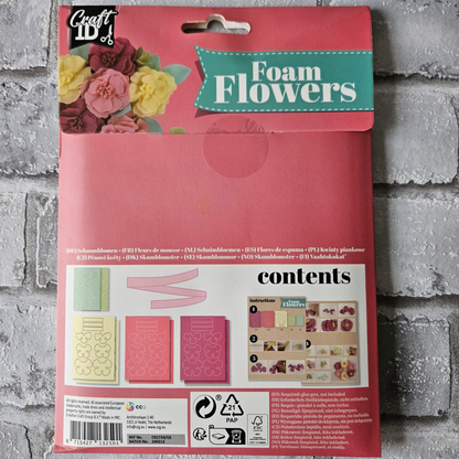 Foam bloemen boeketje - Roze