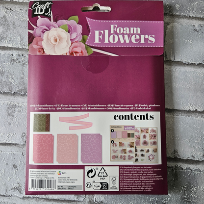 Foam bloemen boeketje - Paars
