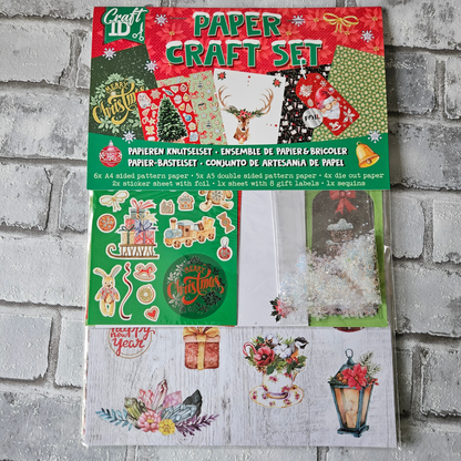 Kerst craft set - kaarten maken, scrapbooking - Rood