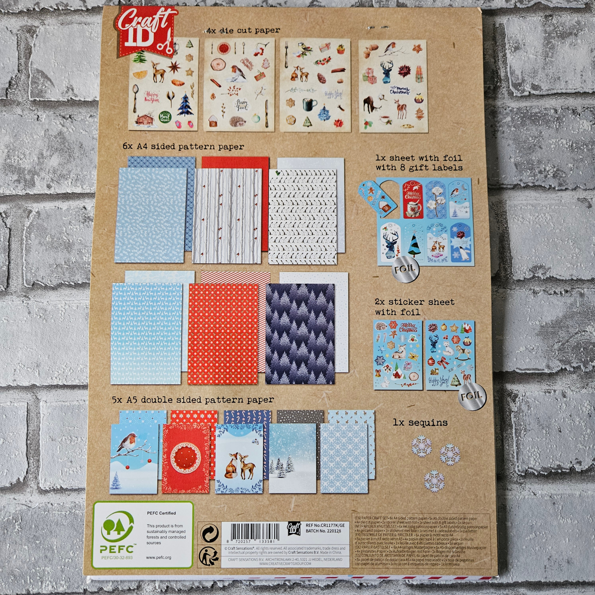 Kerst craft set - kaarten maken, scrapbooking - Blauw
