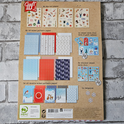 Kerst craft set - kaarten maken, scrapbooking - Blauw