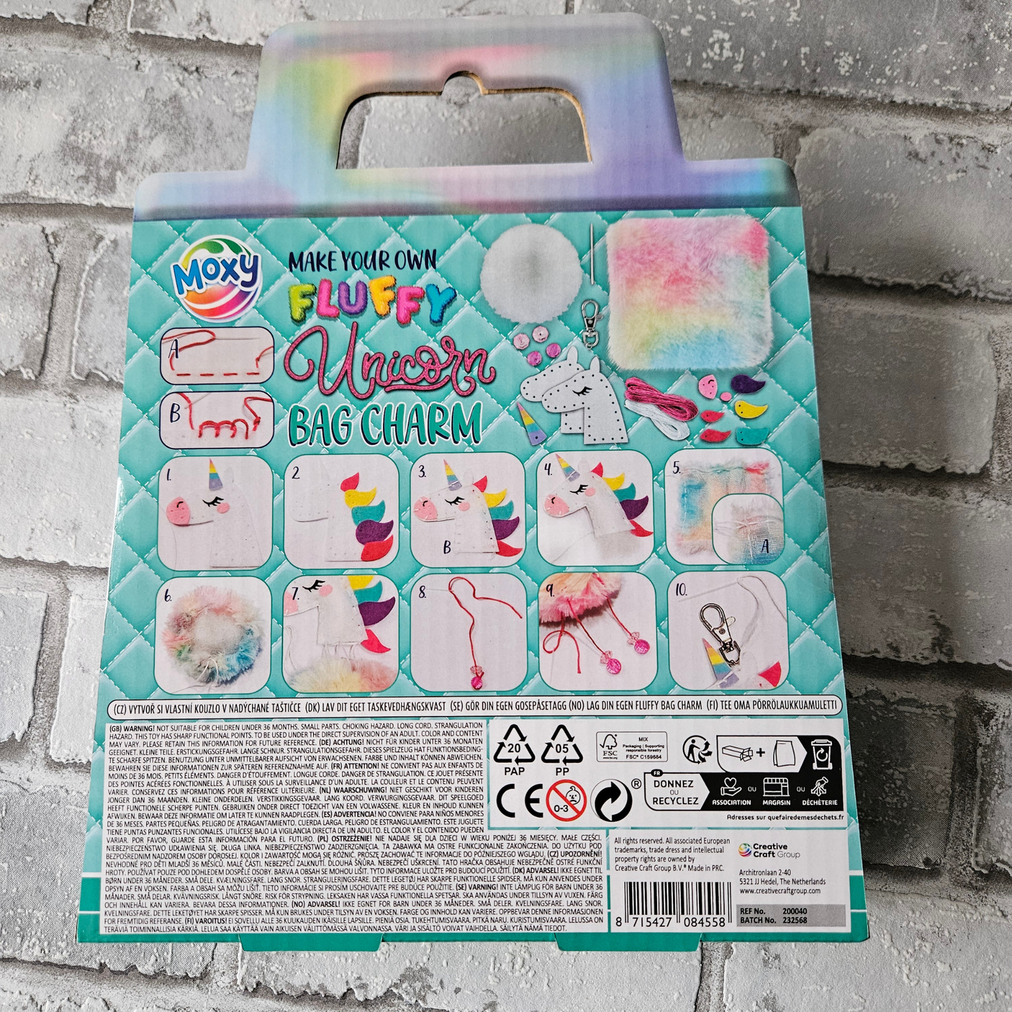 Maak je eigen fluffy sleutelhanger - Eenhoorn